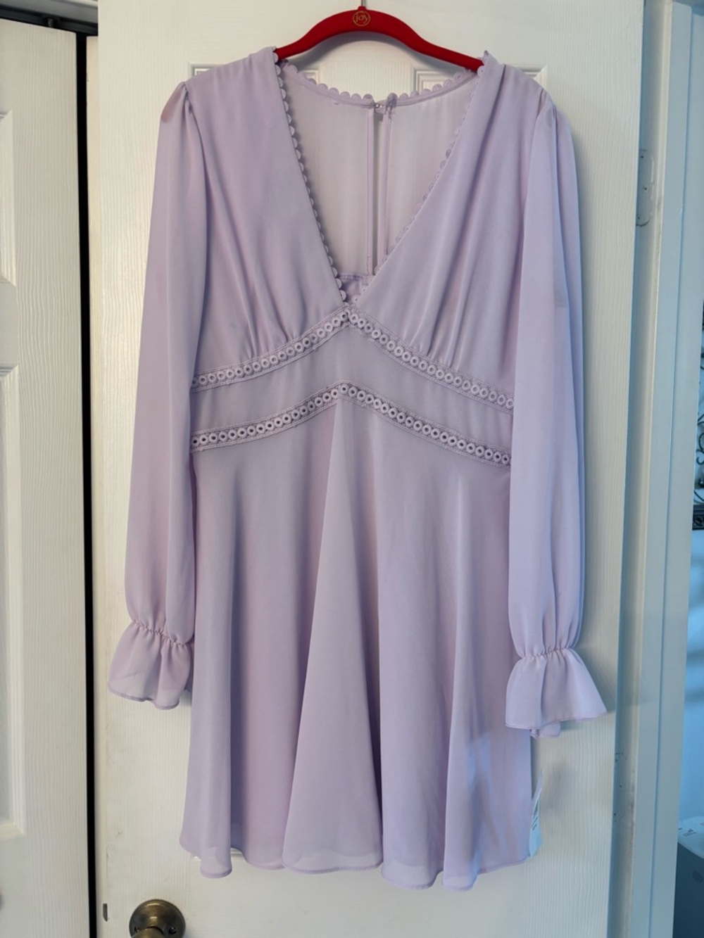 B. Darlin Lilac Chiffon Mini Dress